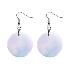 Pink Blue Blurry Pastel Watercolour Ombre Mini Button Earrings by Lullaby