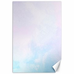 Pink Blue Blurry Pastel Watercolour Ombre Canvas 12  X 18  by Lullaby