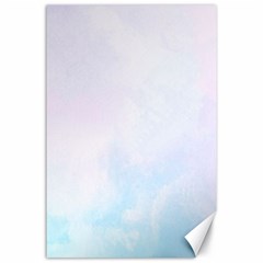 Pink Blue Blurry Pastel Watercolour Ombre Canvas 24  X 36  by Lullaby