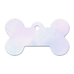 Pink Blue Blurry Pastel Watercolour Ombre Dog Tag Bone (one Side) by Lullaby