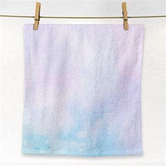 Pink Blue Blurry Pastel Watercolour Ombre Face Towel by Lullaby