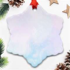 Pink Blue Blurry Pastel Watercolour Ombre Ornament (snowflake)