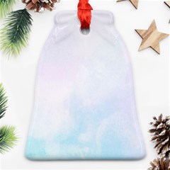 Pink Blue Blurry Pastel Watercolour Ombre Ornament (bell)