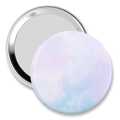 Pink Blue Blurry Pastel Watercolour Ombre 3  Handbag Mirrors by Lullaby