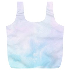 Pink Blue Blurry Pastel Watercolour Ombre Full Print Recycle Bag (xl) by Lullaby