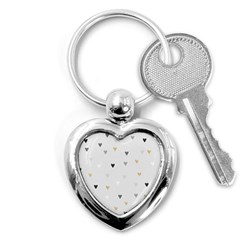 Grey Hearts Print Romantic Key Chain (heart) by Lullaby