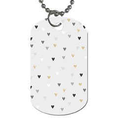 Grey Hearts Print Romantic Dog Tag (one Side) by Lullaby