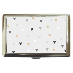 Grey Hearts Print Romantic Cigarette Money Case by Lullaby