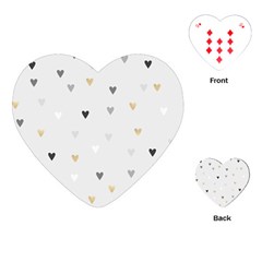 Grey Hearts Print Romantic Playing Cards Single Design (heart)