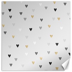 Grey Hearts Print Romantic Canvas 20  X 20  by Lullaby