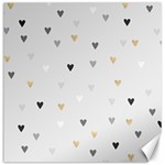 grey hearts print romantic Canvas 20  x 20  19 x19.27  Canvas - 1