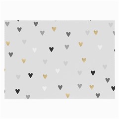 Grey Hearts Print Romantic Large Glasses Cloth by Lullaby