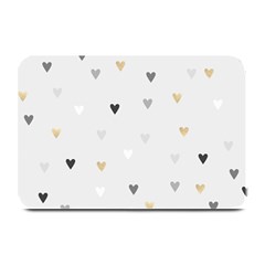 Grey Hearts Print Romantic Plate Mats by Lullaby