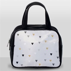 Grey Hearts Print Romantic Classic Handbag (one Side) by Lullaby