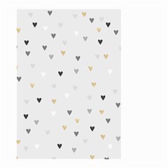 Grey Hearts Print Romantic Small Garden Flag (two Sides) by Lullaby