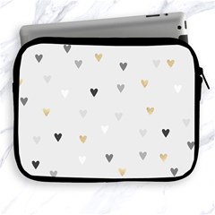 Grey Hearts Print Romantic Apple Ipad 2/3/4 Zipper Cases by Lullaby