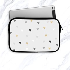 Grey Hearts Print Romantic Apple Ipad Mini Zipper Cases by Lullaby