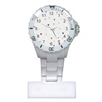 grey hearts print romantic Plastic Nurses Watch Front