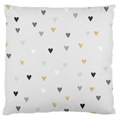 Grey Hearts Print Romantic Standard Flano Cushion Case (two Sides) by Lullaby