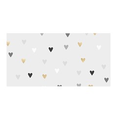 Grey Hearts Print Romantic Satin Wrap by Lullaby