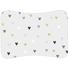 Grey Hearts Print Romantic Velour Seat Head Rest Cushion by Lullaby