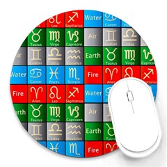 Astrology Signs Round Mousepads by ArtworkByPatrick