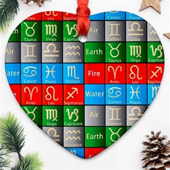 Astrology Signs Ornament (heart) by ArtworkByPatrick