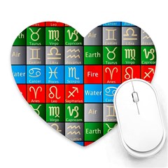 Astrology Signs Heart Mousepads by ArtworkByPatrick