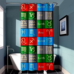 Astrology Signs Shower Curtain 36  X 72  (stall)  by ArtworkByPatrick