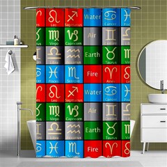 Astrology Signs Shower Curtain 48  X 72  (small)  by ArtworkByPatrick