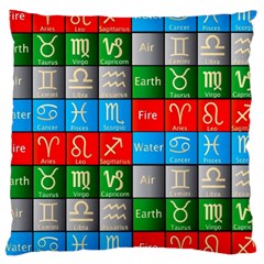 Astrology Signs Large Cushion Case (one Side) by ArtworkByPatrick