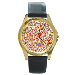 Zappwaits 77 Round Gold Metal Watch by zappwaits