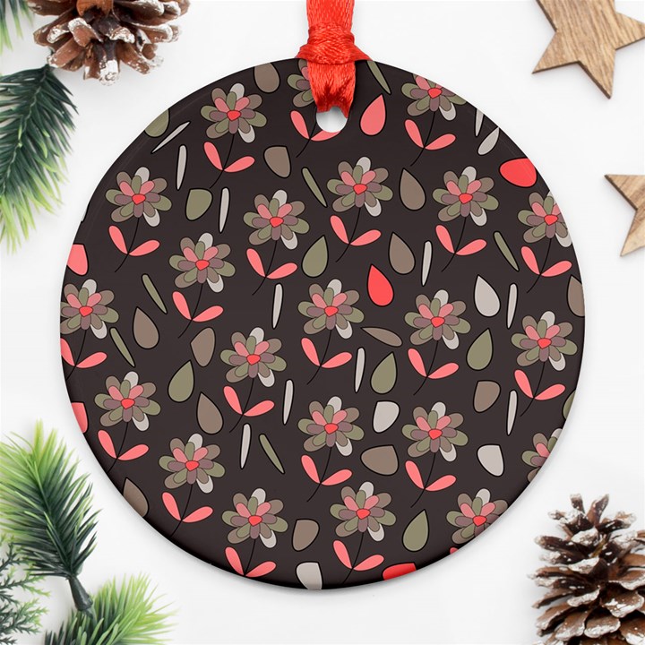 Zappwaits Flowers Ornament (Round)