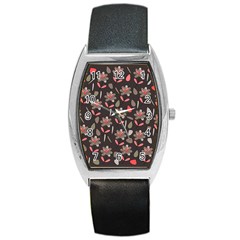 Zappwaits Flowers Barrel Style Metal Watch by zappwaits