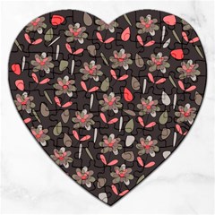 Zappwaits Flowers Jigsaw Puzzle (heart) by zappwaits