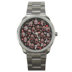 Zappwaits Flowers Sport Metal Watch by zappwaits