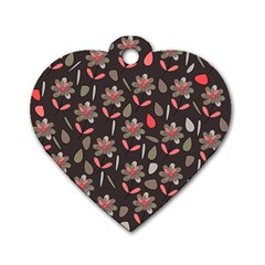 Zappwaits Flowers Dog Tag Heart (two Sides) by zappwaits