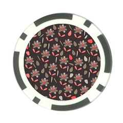 Zappwaits Flowers Poker Chip Card Guard by zappwaits