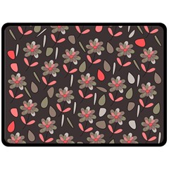 Zappwaits Flowers Fleece Blanket (large)  by zappwaits