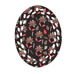 Zappwaits Flowers Ornament (oval Filigree) by zappwaits