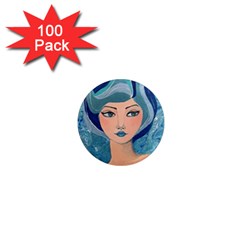 Blue Girl 1  Mini Magnets (100 Pack)  by CKArtCreations