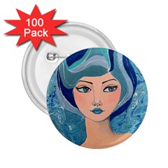 Blue Girl 2 25  Buttons (100 Pack)  by CKArtCreations