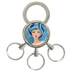 Blue Girl 3-Ring Key Chain Front