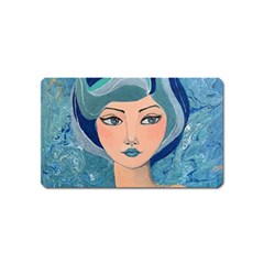 Blue Girl Magnet (name Card) by CKArtCreations