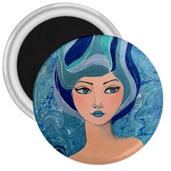 Blue Girl 3  Magnets by CKArtCreations