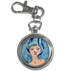 Blue Girl Key Chain Watches by CKArtCreations