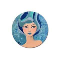 Blue Girl Magnet 3  (round) by CKArtCreations