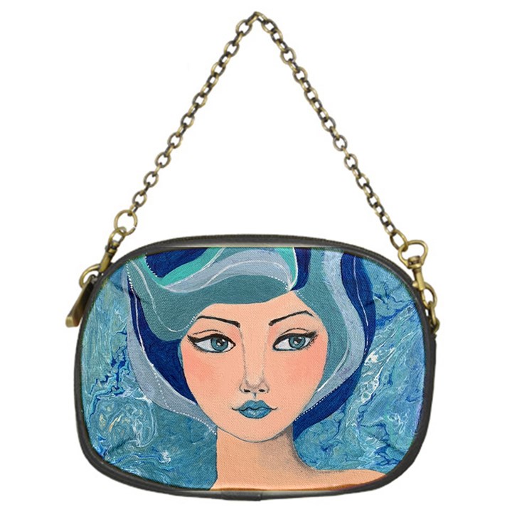 Blue Girl Chain Purse (One Side)