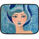 Blue Girl Fleece Blanket (Mini) 35 x27  Blanket