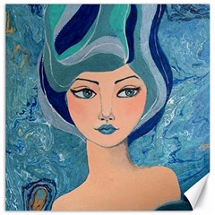 Blue Girl Canvas 12  X 12  by CKArtCreations